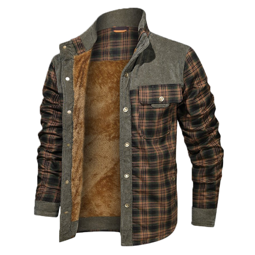 Plaid Men's Warm Jacket Fleece Thick Army Coat Autumn Winter Jackets Men Slim Fit Clothes Man Brand Clothing, Black;brown
Plaid Men's Warm Jacket Fleece Thick Army Coat Autumn Winter Jackets Men Slim Fit Clothes Man Brand Clothing, Black;brown