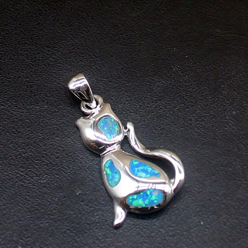 Pendant Necklaces Hermosa Blue Australian Opal Cat Design Silver Color Birthstone Jewelry Charm Necklace For Girls Women 20214530
Pendant Necklaces Hermosa Blue Australian Opal Cat Design Silver Color Birthstone Jewelry Charm Necklace For Girls Women 20214530