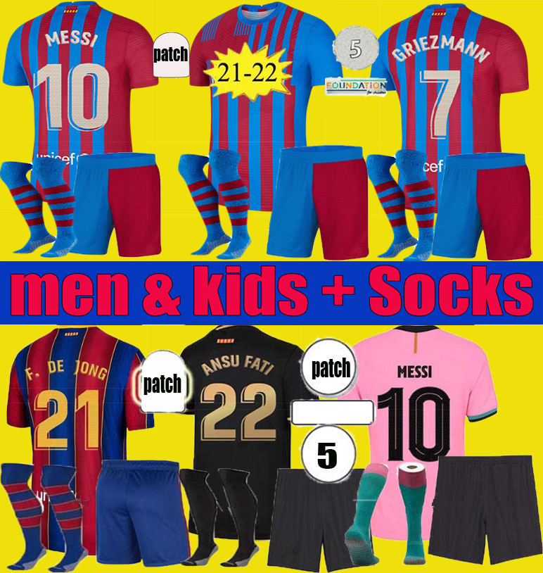 Camisetas de football MESSI Kun Aguero Barcelona soccer jerseys BARCA FC 20 21 22 ANSU FATI 2021 2022 GRIEZMANN F.DE JONG DEST PEDRI kit shirt men kids sets sock uniform, 20/21 home full set +league patch
Camisetas de football MESSI Kun Aguero Barcelona soccer jerseys BARCA FC 20 21 22 ANSU FATI 2021 2022 GRIEZMANN F.DE JONG DEST PEDRI kit shirt men kids sets sock uniform, 20/21 home full set +league patch