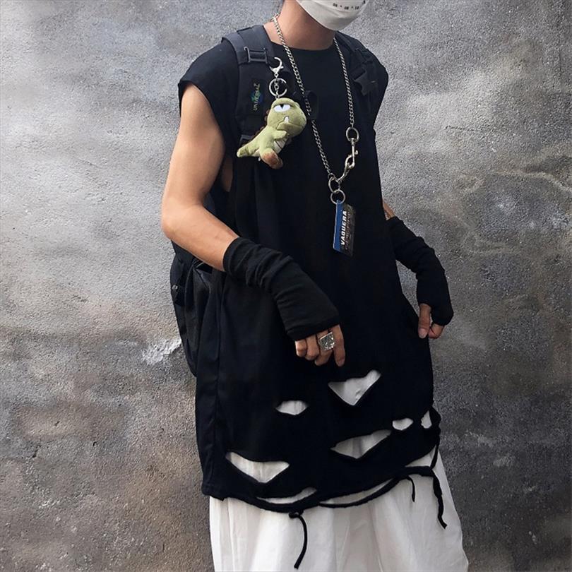 summer ripped hole punk hip mens hop tank vintage men women street style oversize vest sleeveless shirt, White;black
summer ripped hole punk hip mens hop tank vintage men women street style oversize vest sleeveless shirt, White;black
