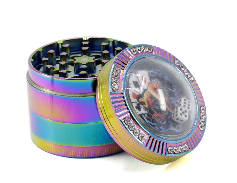 Zinc alloy grinding Smoking Grinder 4 Layers Diameter 52 MM Iceblue Rainbow Color Diamante Dice Herb Grinders Tobacco Spice Crusher
Zinc alloy grinding Smoking Grinder 4 Layers Diameter 52 MM Iceblue Rainbow Color Diamante Dice Herb Grinders Tobacco Spice Crusher