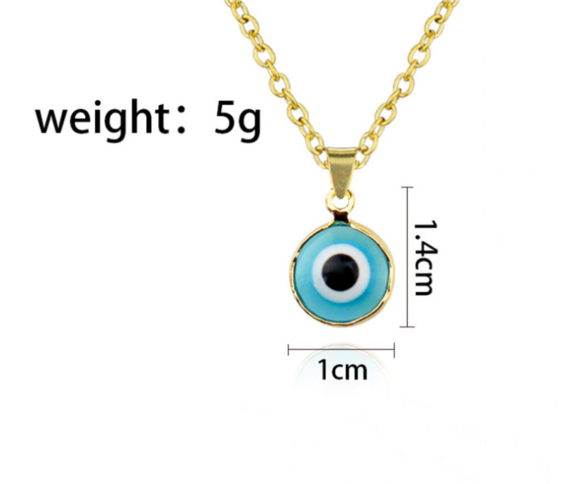 Blue Evil Eye Choker Necklaces Round Pendant Clavicle Necklace Silver Gold Disc Lucky Charm Jewelry Fashion Design Turkish Devil Eyes Birthday Gifts f