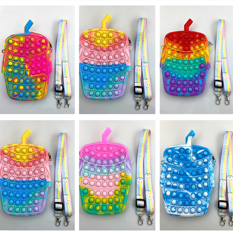 Decompression Toy Silicone Purse Push Bubbles Simple Dimple Stationary Bag Shoulder Bags Sensory Poppet Handbag toys Fidget Kids Girls Gift Milk tea cup
Decompression Toy Silicone Purse Push Bubbles Simple Dimple Stationary Bag Shoulder Bags Sensory Poppet Handbag toys Fidget Kids Girls Gift Milk tea cup