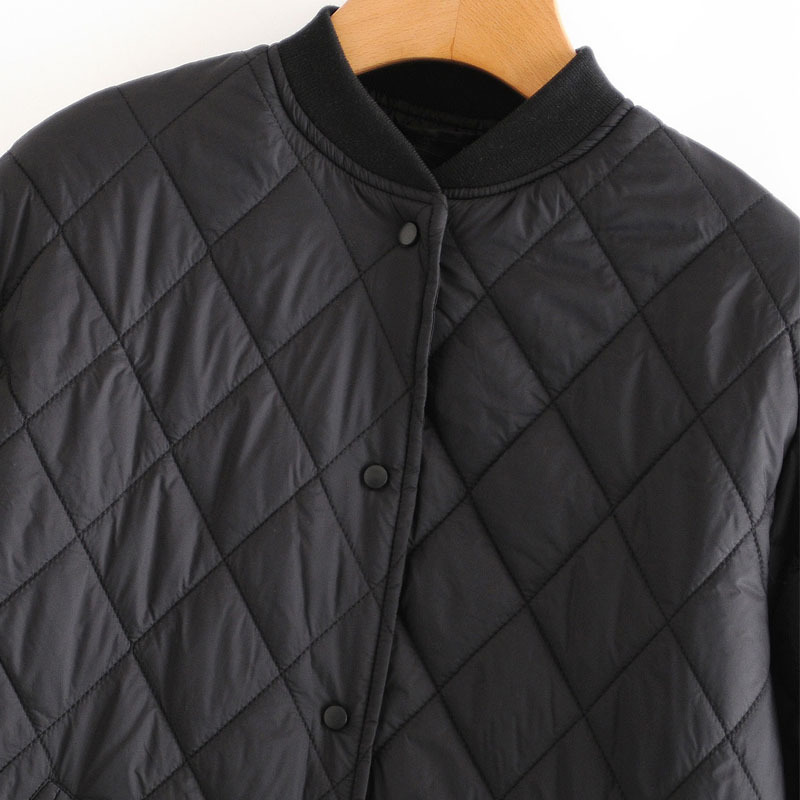 Black Stand Collar Prismatic Long Sleeve Simple Single-breasted Keep Warm Female Coat Harajuku Wild Fashion Chic Women's Jacket 210507