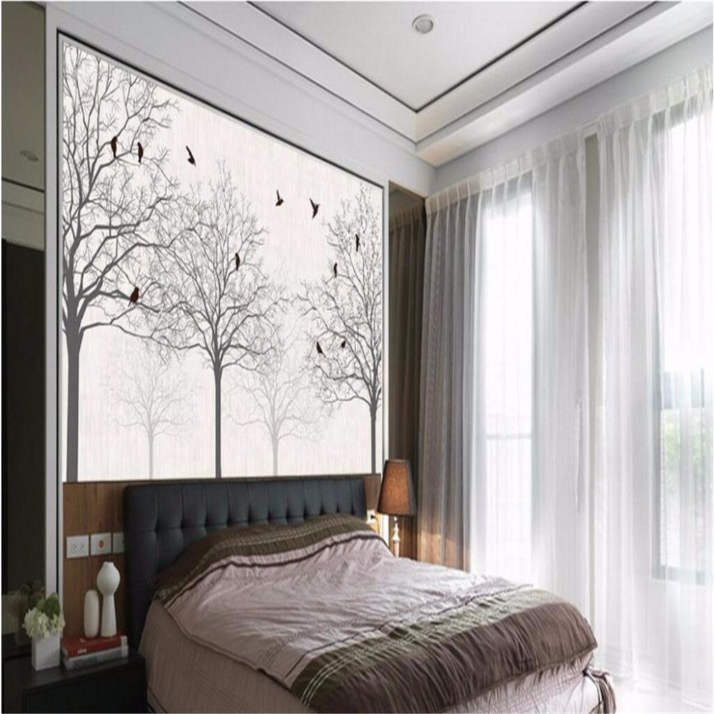 papel de parede Custom wallpaper large 3d jungle bird living room TV backdrop modern simple wallpaper papel de parede