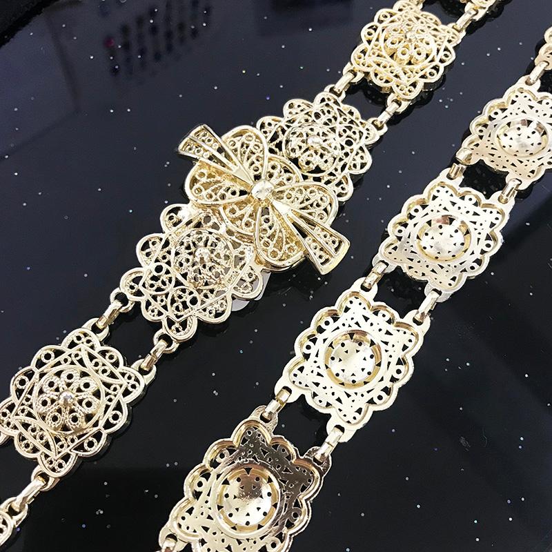 Belts Algerian Women's Metal Waist Chain Girdle Handmade With Delicate Small Size Body Long Skirt Girl Belt Jewelry, Gold
Belts Algerian Women's Metal Waist Chain Girdle Handmade With Delicate Small Size Body Long Skirt Girl Belt Jewelry, Gold