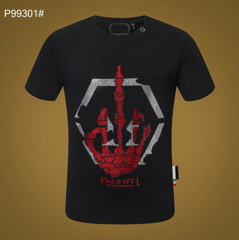 PP Fashion Men's Designer slim fit T-shirt Summer rhinestone Short Sleeve Round Neck shirt tee Skulls Print Tops Streetwear collar Polo, White;black
PP Fashion Men's Designer slim fit T-shirt Summer rhinestone Short Sleeve Round Neck shirt tee Skulls Print Tops Streetwear collar Polo, White;black