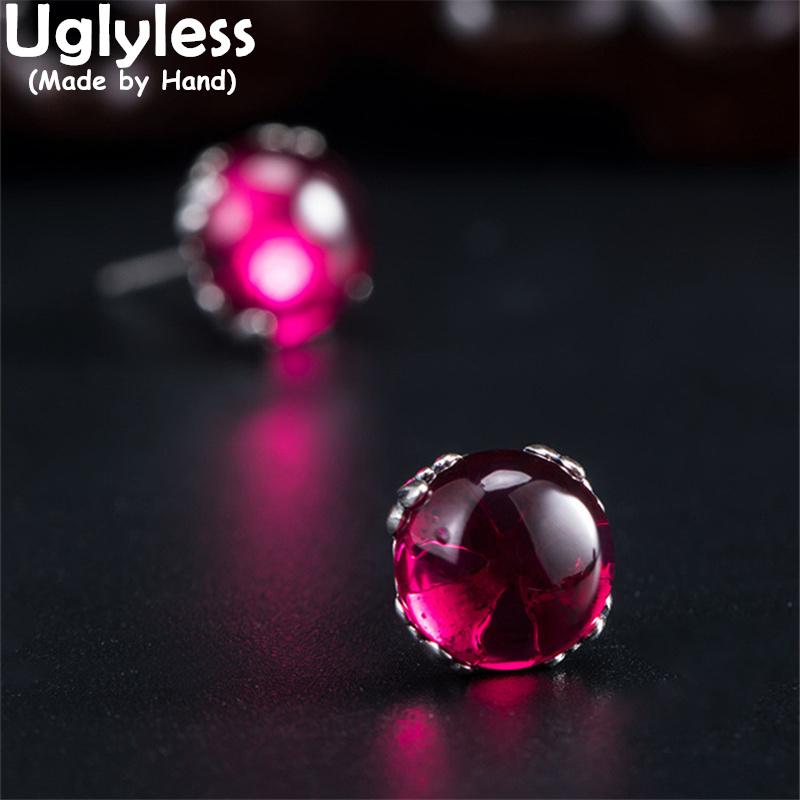Stud Uglyless Tempting PINK Corundum Black Agate Studs Earrings For Women MINI Thai Silver Leaves Brincos 925, Golden;silver
Stud Uglyless Tempting PINK Corundum Black Agate Studs Earrings For Women MINI Thai Silver Leaves Brincos 925, Golden;silver