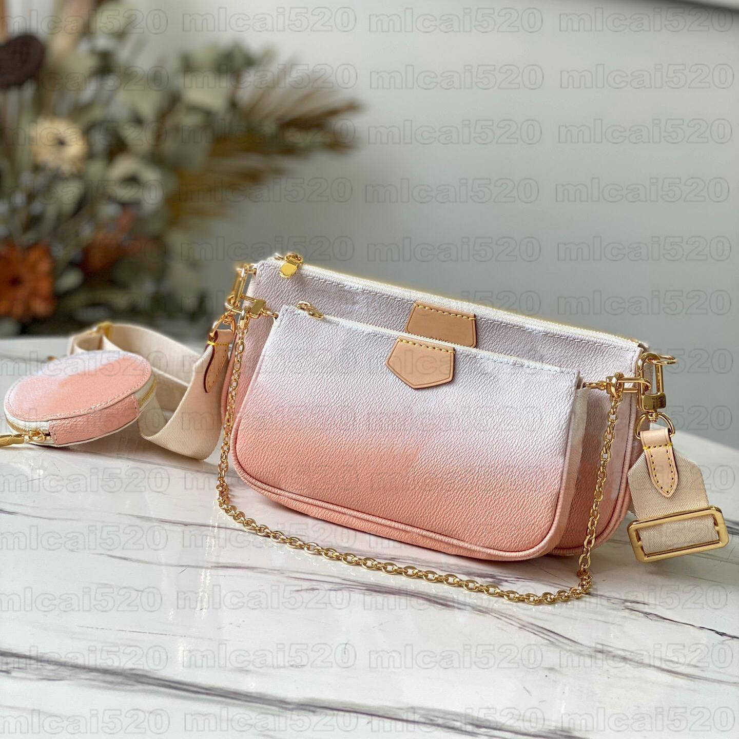 Multi Pochette Accessoires Shoulder Bags 3pc/sets Crossbody Chain Bag with Round Coin Purse Pastel-colored Mini Pochette Womens Handbag Tote M57634 M57633, No bag;for different fees only
Multi Pochette Accessoires Shoulder Bags 3pc/sets Crossbody Chain Bag with Round Coin Purse Pastel-colored Mini Pochette Womens Handbag Tote M57634 M57633, No bag;for different fees only