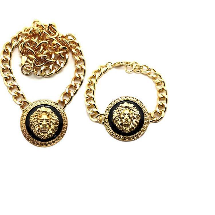 European and American High Profile Fashion Vintage Lions Head Womens High Quality Alloy Jewelery Suit Necklace Bracelet Wholesale
European and American High Profile Fashion Vintage Lions Head Womens High Quality Alloy Jewelery Suit Necklace Bracelet Wholesale