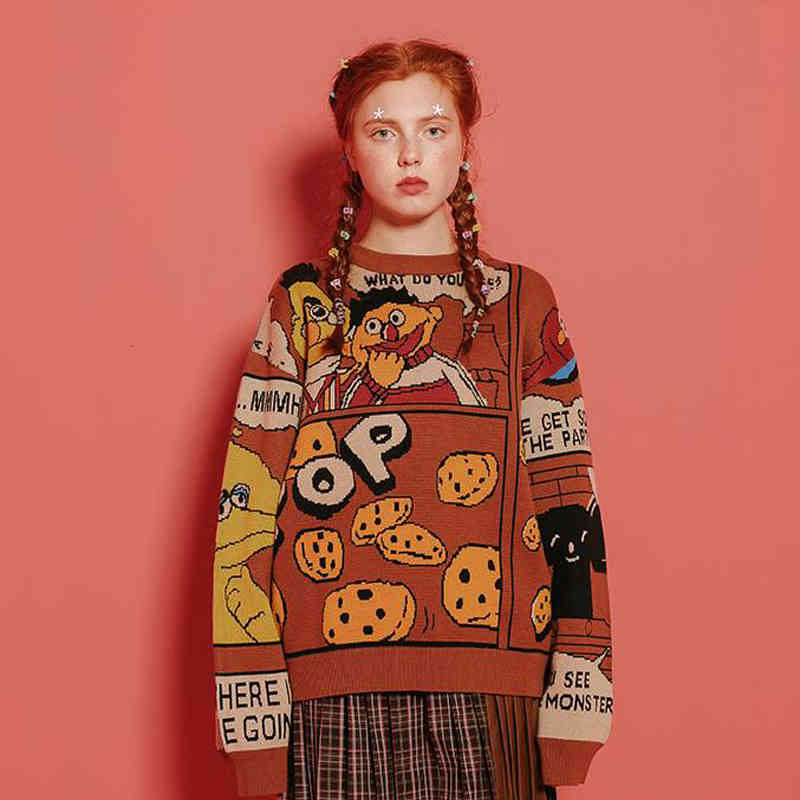 Women' Sweaters Female thick sweater, winter fashion, original brown design sesame street, letters, for ladies, knitting MS02, 1# shoe box
Women' Sweaters Female thick sweater, winter fashion, original brown design sesame street, letters, for ladies, knitting MS02, 1# shoe box