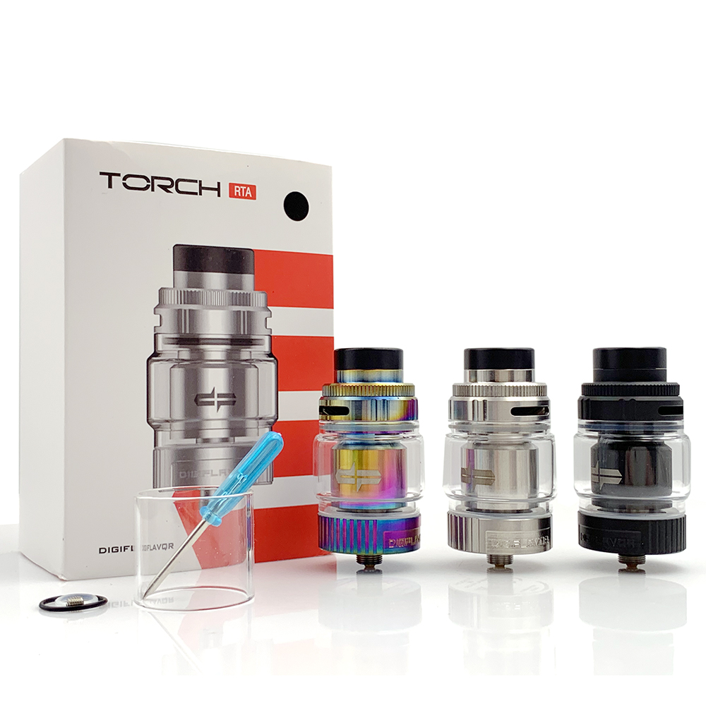 TORCH RTA Atomizer Tank 5.5ML Resin 810 Drip Tips Build Single Dual Coil Led Light Edition
TORCH RTA Atomizer Tank 5.5ML Resin 810 Drip Tips Build Single Dual Coil Led Light Edition