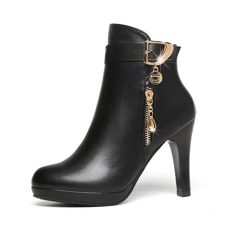 Boots Fine Heel Leather Women Chain Sexy High Heels Ankle For Fur Warm Winter And Autumn Woman Shoes Plus Size, Black
Boots Fine Heel Leather Women Chain Sexy High Heels Ankle For Fur Warm Winter And Autumn Woman Shoes Plus Size, Black