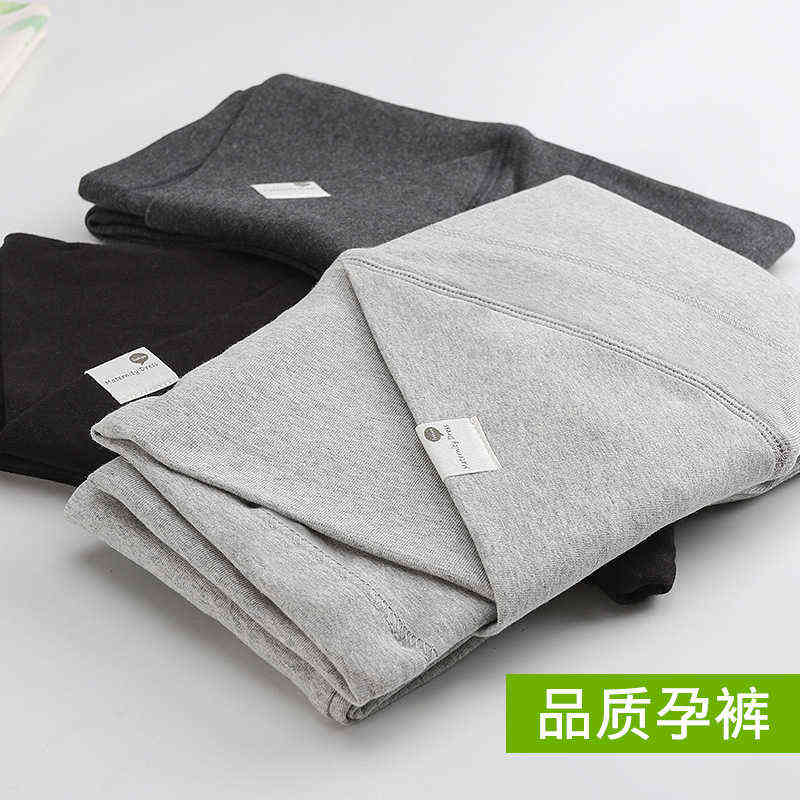 801# Across V Low Waist Belly Cotton Maternity Legging Spring Casual Skinny Pants Clothes for Pregnant Women Autumn Pregnancy 220110