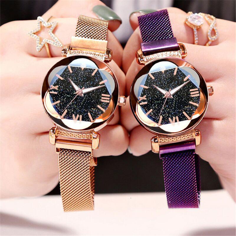 Wristwatches Drop Women Magnet Buckle Starry Sky Roman Numeral Watches Luxury Ladies Stainless Steel Quartz Gift Clock, Brown
Wristwatches Drop Women Magnet Buckle Starry Sky Roman Numeral Watches Luxury Ladies Stainless Steel Quartz Gift Clock, Brown