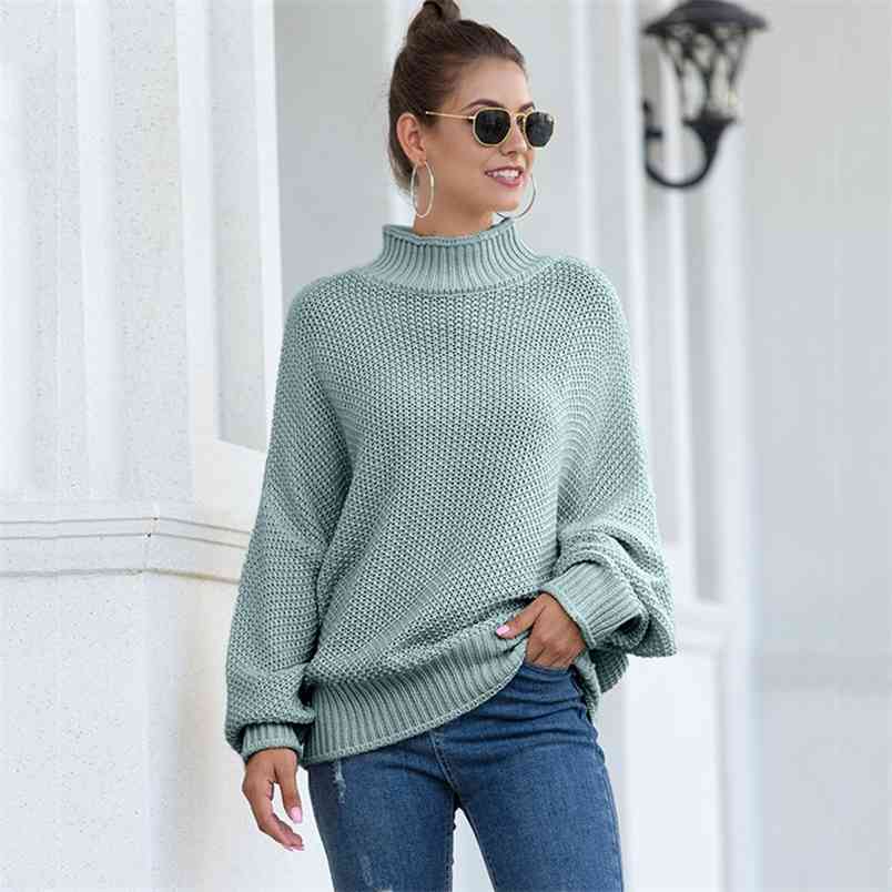 Autumn Winter Solid Color Loose Pullover Sweater Female Casual Long Sleeve High Neck Knitted Sweaters Women Jumper 210517, Orange
Autumn Winter Solid Color Loose Pullover Sweater Female Casual Long Sleeve High Neck Knitted Sweaters Women Jumper 210517, Orange