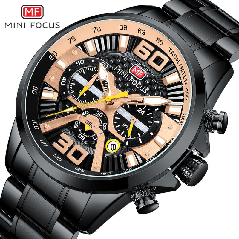 Wristwatches Relogio Masculino MINIFOCUS Sport Chronograph Mens Watches Top Steel Quartz Clock Waterproof Big Dial Watch Men, Black silver
Wristwatches Relogio Masculino MINIFOCUS Sport Chronograph Mens Watches Top Steel Quartz Clock Waterproof Big Dial Watch Men, Black silver
