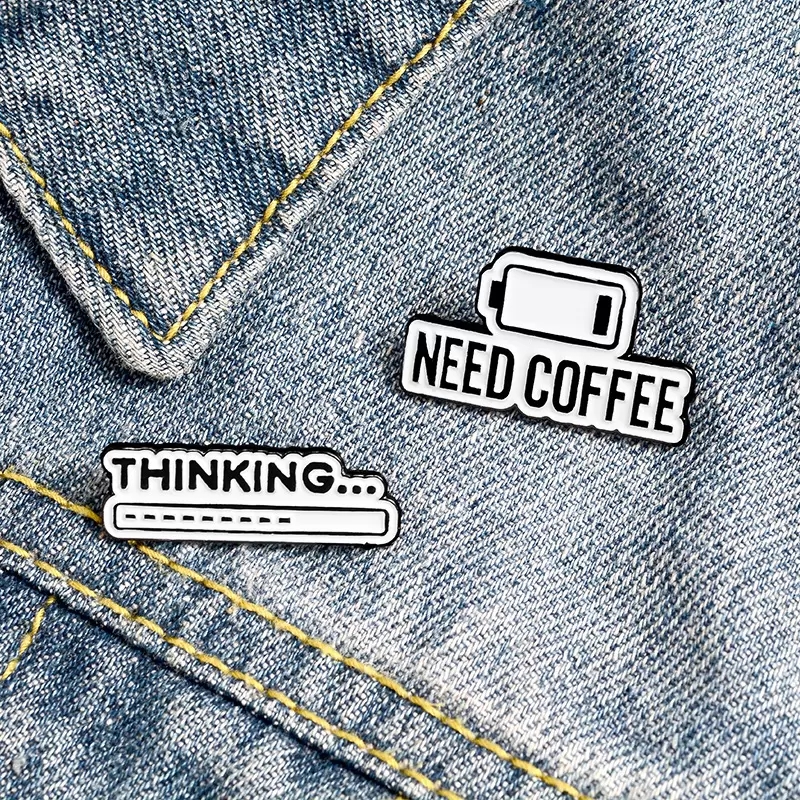 Need Coffee Thinking Cute Small Funny Enamel Brooches Pins for Women Demin Shirt Decor Brooch Pin Metal Kawaii Badge Fashion Jewelry, Mixed colors
Need Coffee Thinking Cute Small Funny Enamel Brooches Pins for Women Demin Shirt Decor Brooch Pin Metal Kawaii Badge Fashion Jewelry, Mixed colors