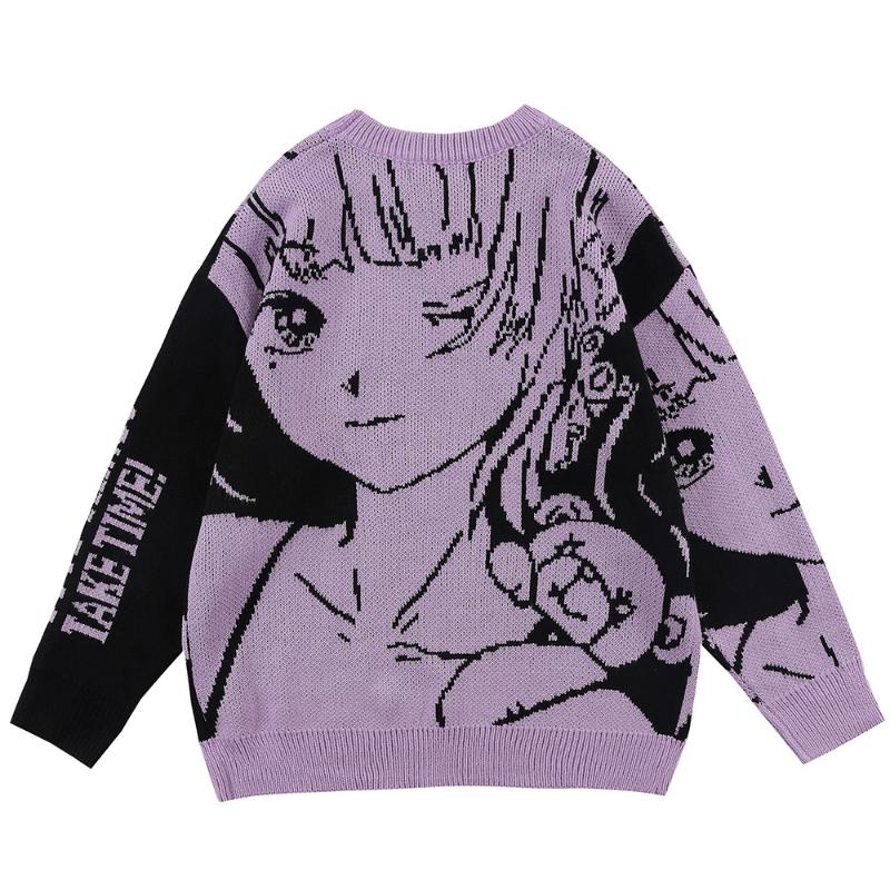 Men's Sweaters 2021 Sweater Men Furry Patch Anime Girl Bear Knitted Pullover Couple Fashion College Style Harajuku Jumper Winter Streetwear, White;black
Men's Sweaters 2021 Sweater Men Furry Patch Anime Girl Bear Knitted Pullover Couple Fashion College Style Harajuku Jumper Winter Streetwear, White;black