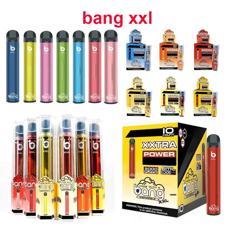 Bang XXL Disposable Vape Pen Device 800mAh Battery E Cigarettes 6ml Pods Empty Vapors 2000 Puffs Kit VS Breze Stiik
Bang XXL Disposable Vape Pen Device 800mAh Battery E Cigarettes 6ml Pods Empty Vapors 2000 Puffs Kit VS Breze Stiik