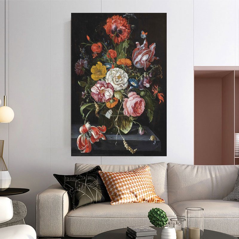 Modern Large Size Red Rose Poster Wall Art Canvas Painting Beautiful Flower Picture HD Printing For Living Room Bedroom Decor
