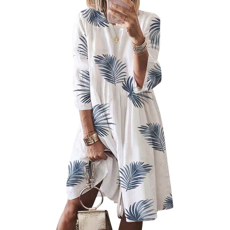 Casual Dresses Plus Size Dress Women 2021 Loose Butterfly Leaf Printed Vintage Summer Clothing, White
Casual Dresses Plus Size Dress Women 2021 Loose Butterfly Leaf Printed Vintage Summer Clothing, White