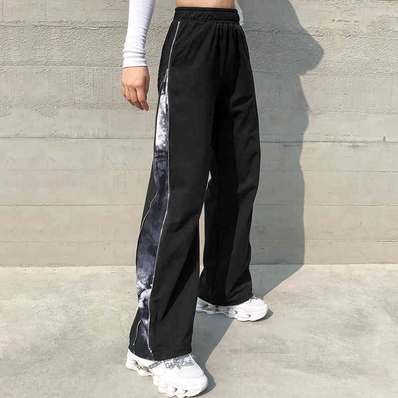 Women's pants Streetwear High Waist wide leg patchwork Vintage female Spring Autumn long loose trousers 210524, Black
Women's pants Streetwear High Waist wide leg patchwork Vintage female Spring Autumn long loose trousers 210524, Black