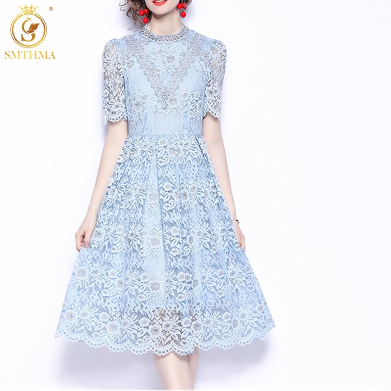 Fashion Runway Summer Dress Women's Short Sleeve Blue Lace Hollow Out Temperament Dresses Vestidos 210520, Photo color
Fashion Runway Summer Dress Women's Short Sleeve Blue Lace Hollow Out Temperament Dresses Vestidos 210520, Photo color