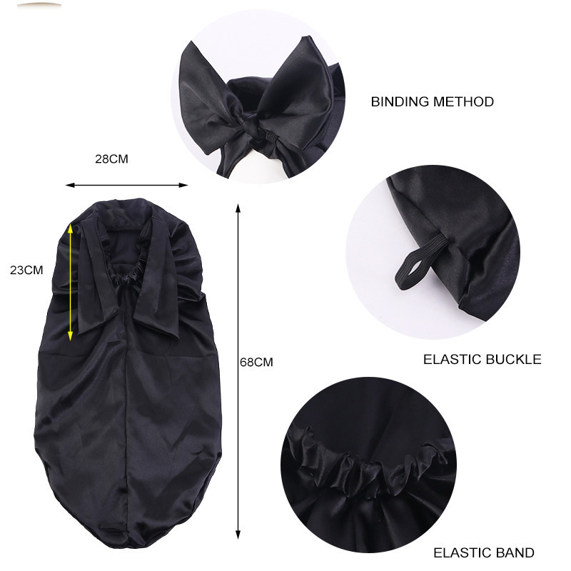 Beanie/Skl Caps Hats & Hats, Scarves Gloves Fashion Aessories Satin Women Hair Care Bonnet Elastic Long Sock Sleep Cap Silk Turban Night Hat