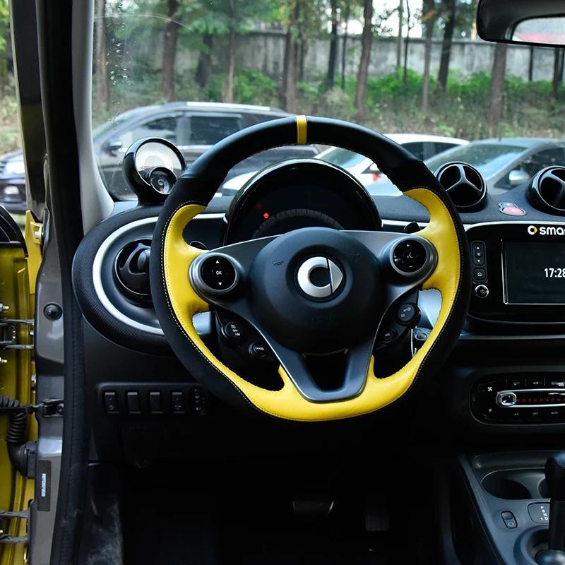 Steering Wheel Covers Car DIY Non-slip Genuine Leather Interior Diameter 38CM For Smart 453 Fortwo Forfour Styling Accessories
Steering Wheel Covers Car DIY Non-slip Genuine Leather Interior Diameter 38CM For Smart 453 Fortwo Forfour Styling Accessories
