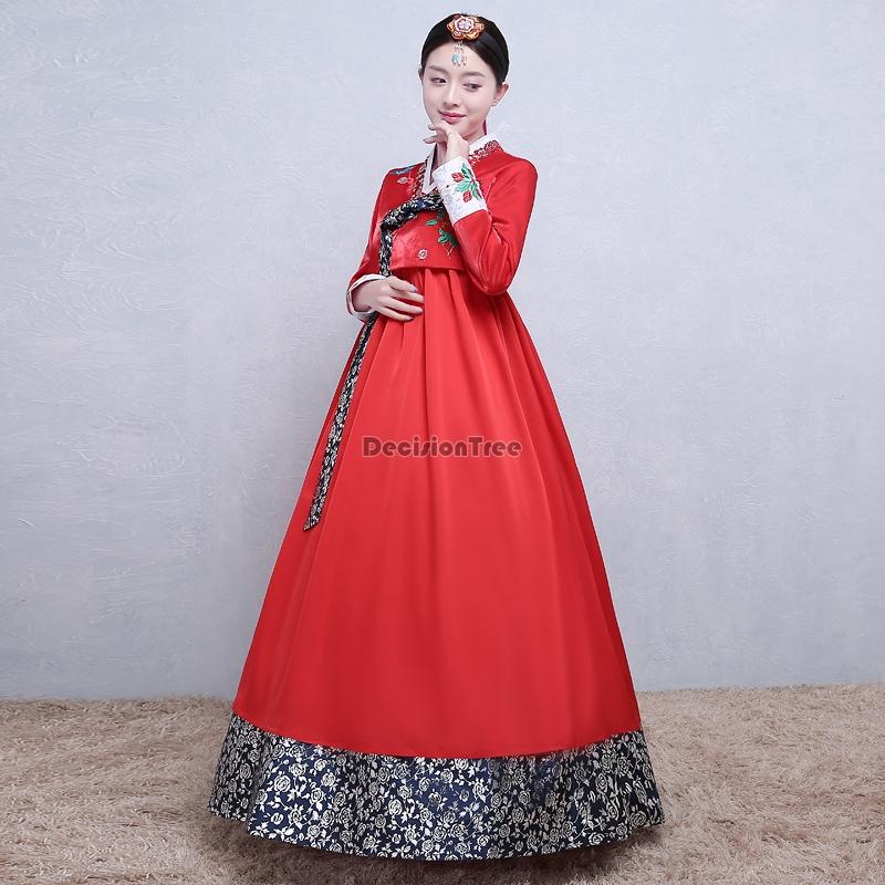 Korean Traditional Costume Hanbok Women Female Dress National Dance Performance Korea Wedding Oriantal