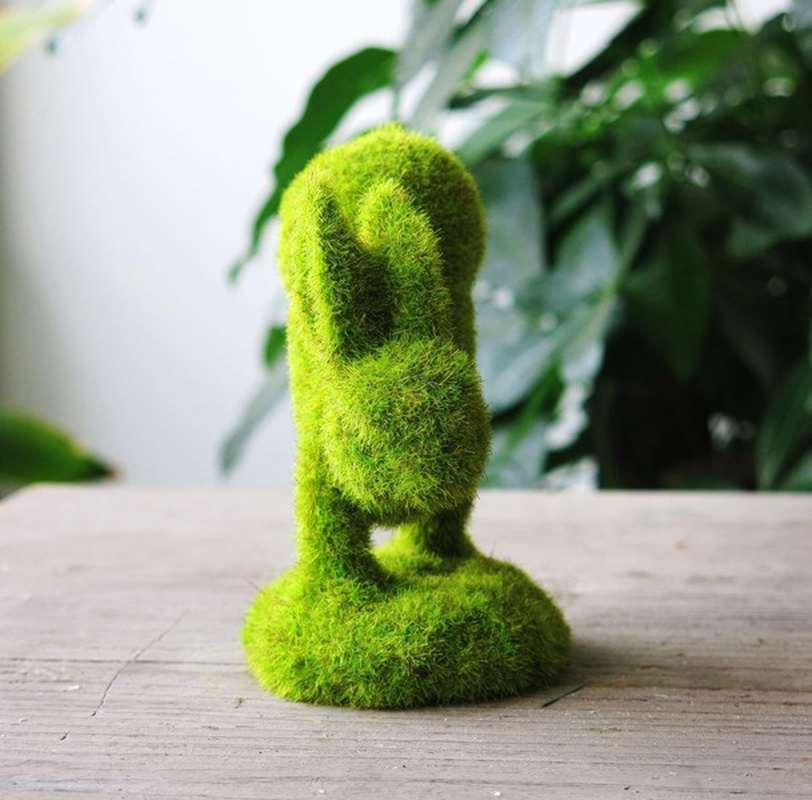 Easter Resin Simulation Flocking Rabbit Home Garden Courtyard Grass Outdoor Window Shooting Scene Decoration(The logistics price Pls Contact us)