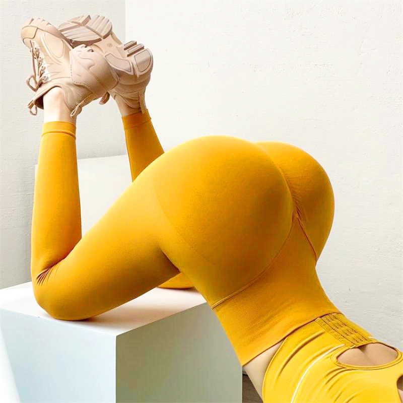 High Waist Legging Fitness Workout Clothing For Women Gym Push Up s Butt Lift Pant 211014