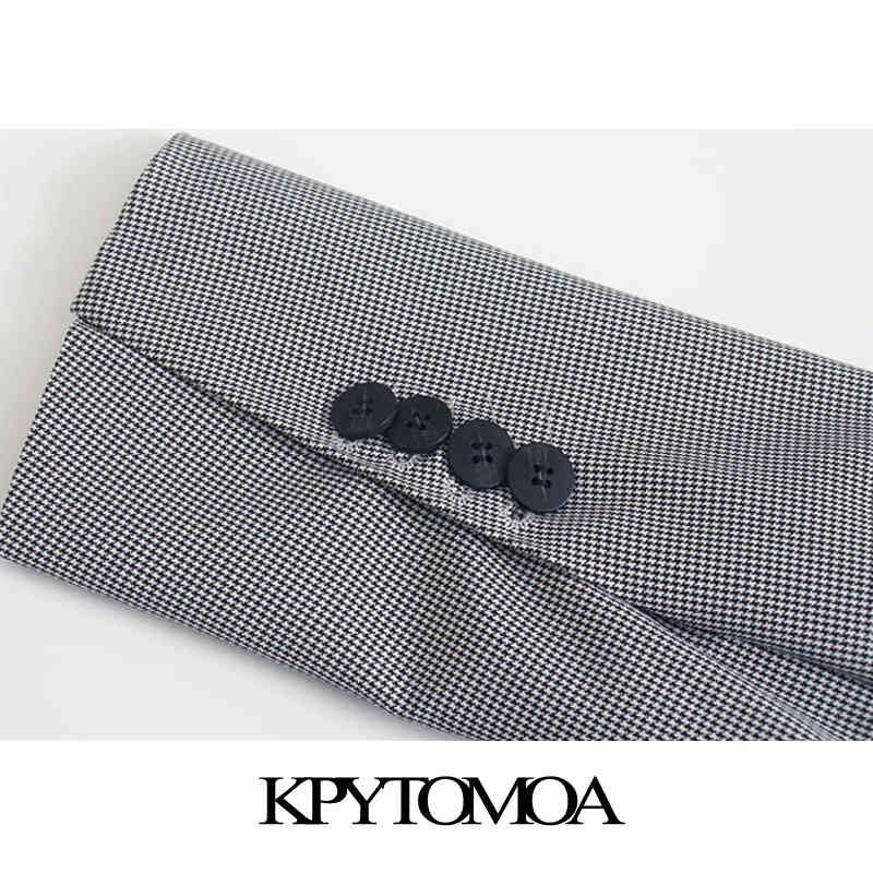 Women Fashion Single Button Loose-Fitting Blazer Coat Long Sleeve Pockets Female Outerwear Chic Veste 210420