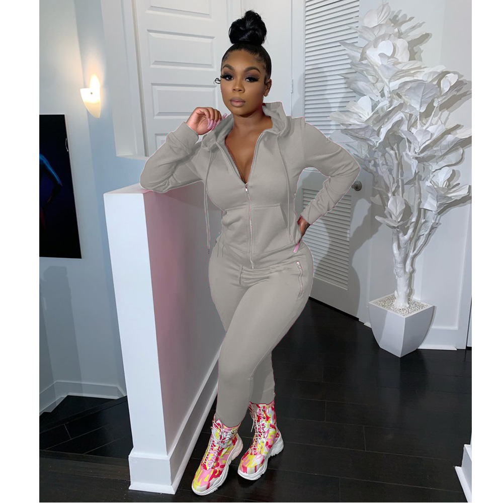 womens tracksuits 2023 fall winter clothing jogger suit black tracksuits long sleeve jacket pants solid color plus size two piece set casual sweatsuit