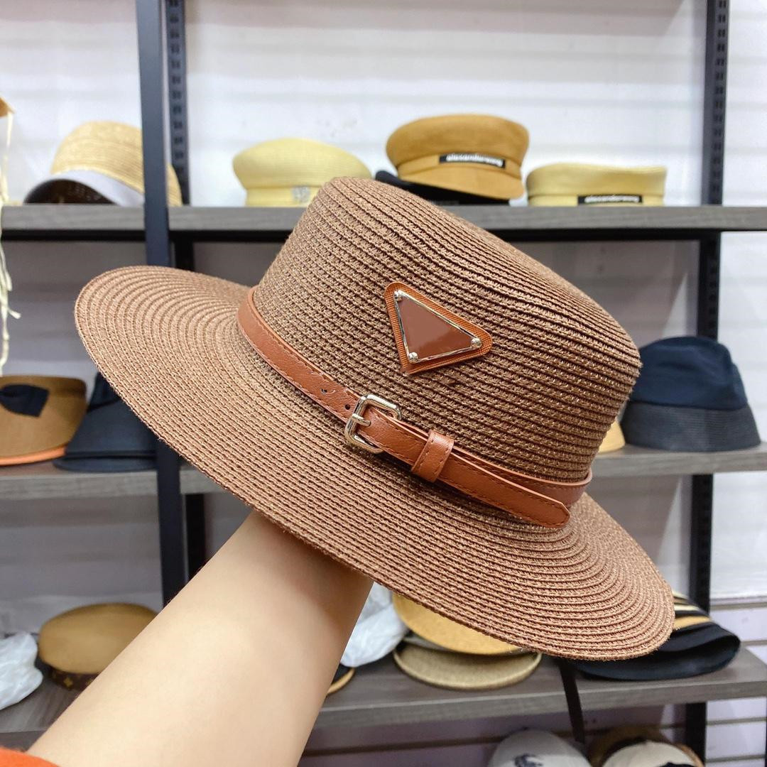 Home & Garden brand Fisherman straw Bucket Hat letter printed Cap Pattern Embtoidery Stingy Brim Hats Man Women Unisex Caps Sun beach Wind Protection
