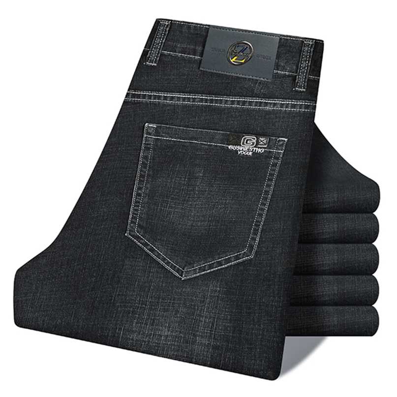 High-End Brand Men'S Slim Jeans Spring Summer Business Casual Straight-Leg Pants Male Autumn Winter Stretch Denim Trousers 211108, Black
High-End Brand Men'S Slim Jeans Spring Summer Business Casual Straight-Leg Pants Male Autumn Winter Stretch Denim Trousers 211108, Black