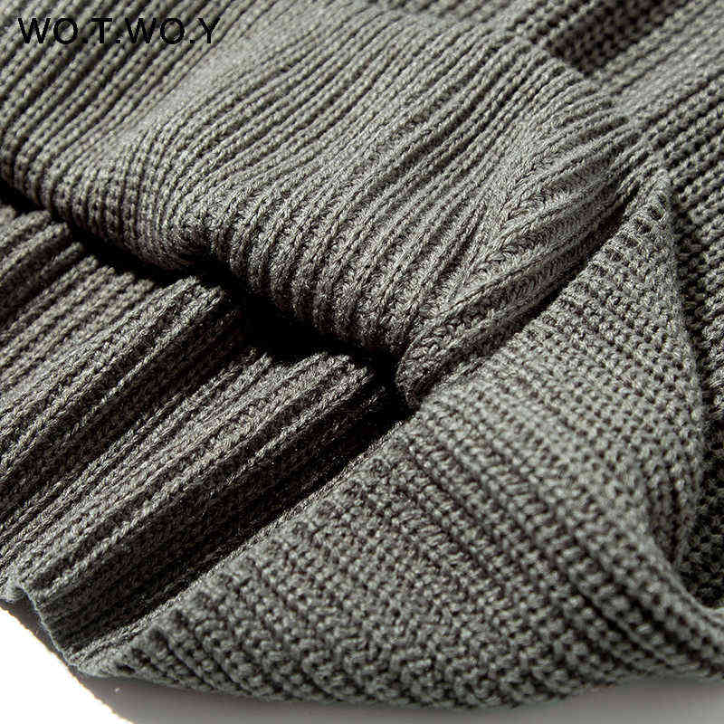 WOTWOY Elegant Autumn Oversized Sweater Women Solid Loose Knitted Sweaters Women Long Sleeve Pullover Female Jumper Cashmere 211109