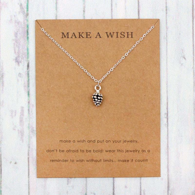 Pine Cone Acorn Necklace For Women Chain Friendship Gifts With Card Pendant Necklaces
Pine Cone Acorn Necklace For Women Chain Friendship Gifts With Card Pendant Necklaces