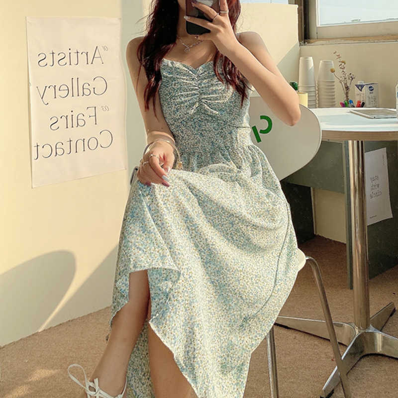 Floral Strap Dres Summer Sleeveless Midi Vintage Female Casual Party Beach Korean Clothing 210604, Yellow floral dress
Floral Strap Dres Summer Sleeveless Midi Vintage Female Casual Party Beach Korean Clothing 210604, Yellow floral dress