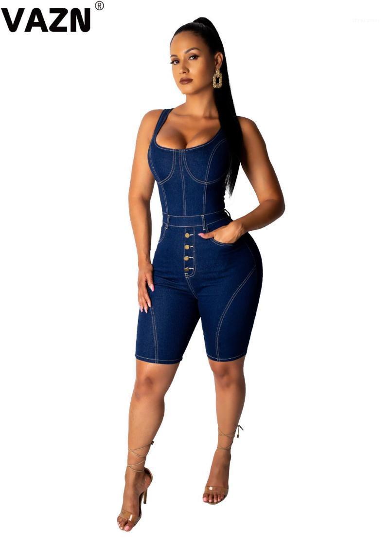 Women' Jumpsuits & Rompers VAZN WDL6573 Product 2021 Summer Sexy Lady 3 Colors Jumpsuit Waistcoat Button Zipper Girl Casual, Blue
Women' Jumpsuits & Rompers VAZN WDL6573 Product 2021 Summer Sexy Lady 3 Colors Jumpsuit Waistcoat Button Zipper Girl Casual, Blue