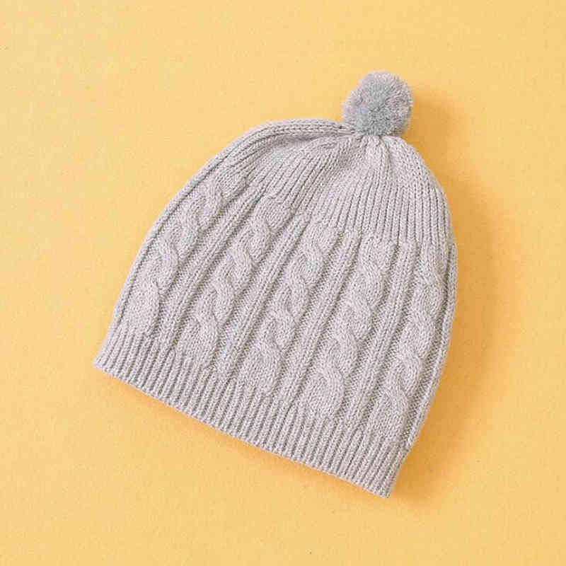 Autumn Winter Baby Boys Girls Pure Color Rompers Clothes + Hat 2PCS Children Boy Girl Kids Knitting Long Sleeve 210429