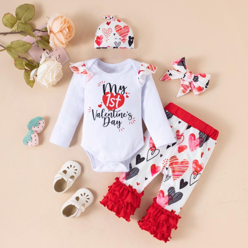 Clothing Sets My 1st Valentine's Day Toddler Kids Clothes Girls Cute Love Heart Print Long Sleeve Bow Ruffle Pants Hat Set, White
Clothing Sets My 1st Valentine's Day Toddler Kids Clothes Girls Cute Love Heart Print Long Sleeve Bow Ruffle Pants Hat Set, White