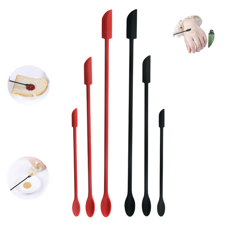 Mini Silicone Spatula Thin Jar Makeup Spatulas Cake Cream Jam Butter Spoon Kitchen Cooking Baking Tool Double-head Scraper
Mini Silicone Spatula Thin Jar Makeup Spatulas Cake Cream Jam Butter Spoon Kitchen Cooking Baking Tool Double-head Scraper