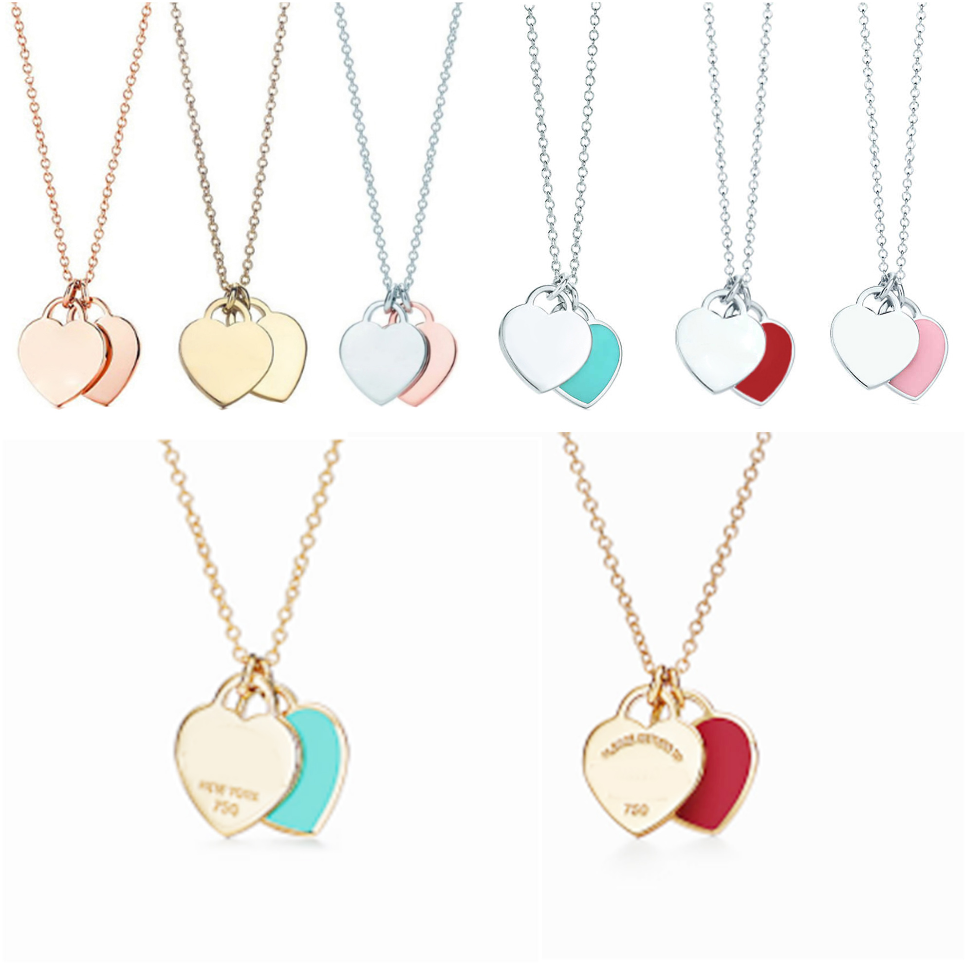 Original gift box Tiff925 Silver Love pendants Necklaces Jewelry Classic Design women Return love necklace woman Fashion Clavicle Chain simple Double Charms peach
Original gift box Tiff925 Silver Love pendants Necklaces Jewelry Classic Design women Return love necklace woman Fashion Clavicle Chain simple Double Charms peach