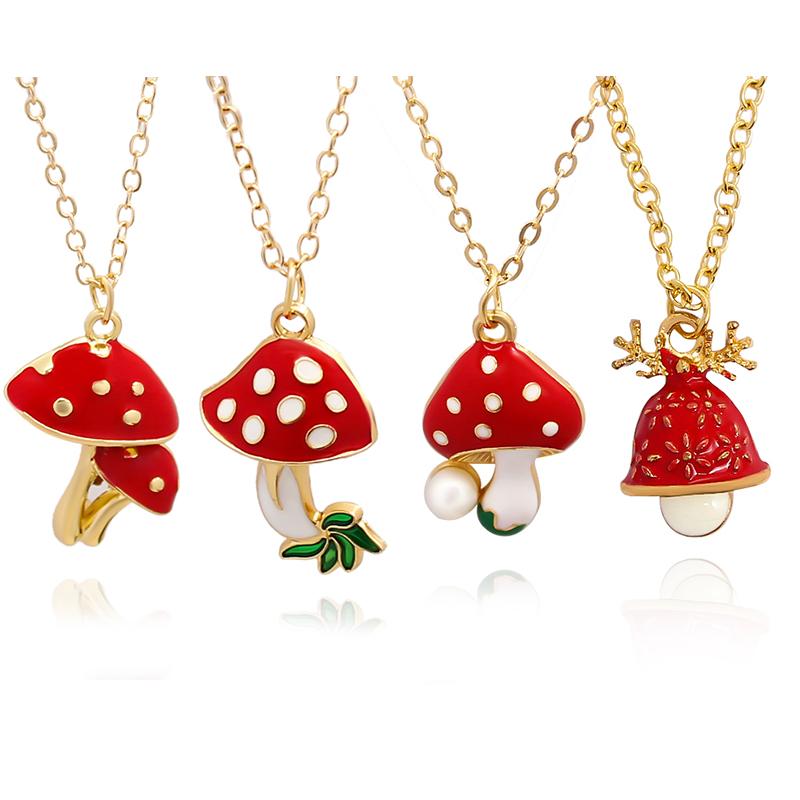Pendant Necklaces Fashion Mushroom Necklace Cartoon Agaric Enamel Metal For Women Charm Chain Choker Jewelry Gift, Silver
Pendant Necklaces Fashion Mushroom Necklace Cartoon Agaric Enamel Metal For Women Charm Chain Choker Jewelry Gift, Silver