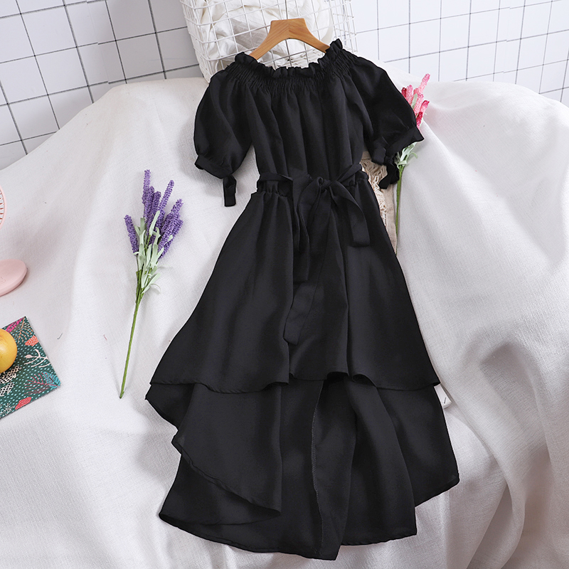 2021woherb summer casual chiffon off shoulder bandage dress women 2021 asymmetrical ruffle dresses vestidos de festa 22291, Black;gray
2021woherb summer casual chiffon off shoulder bandage dress women 2021 asymmetrical ruffle dresses vestidos de festa 22291, Black;gray