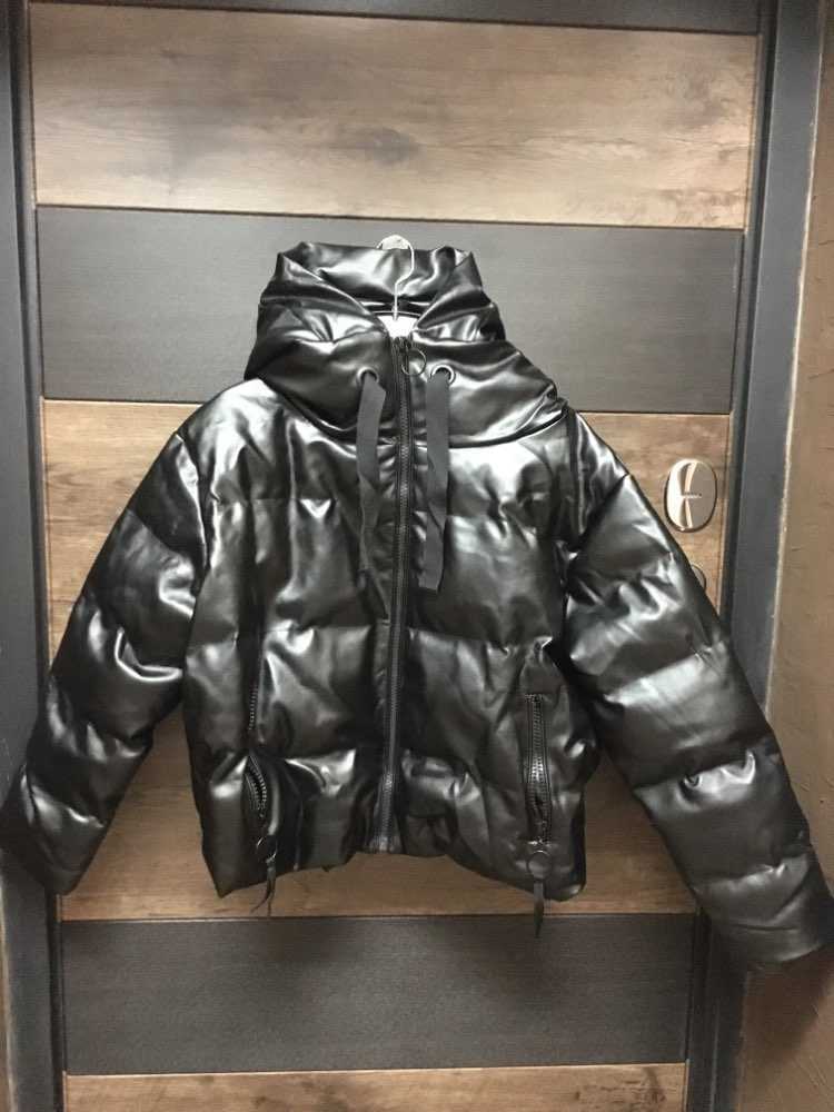 Fitaylor Autumn Women Faux Leather Jacket Pu Motorcycle Biker Coat Hooded Collar Loose Streetwear Black Punk Outerwear 211011