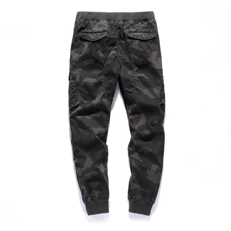 Mens Tight Leg Pencil Pants Camouflage Trousers Fashion Camo Joggers Skinny Leg Sweatpants Male Elastic Waist Cargo Pants 36 38 210518