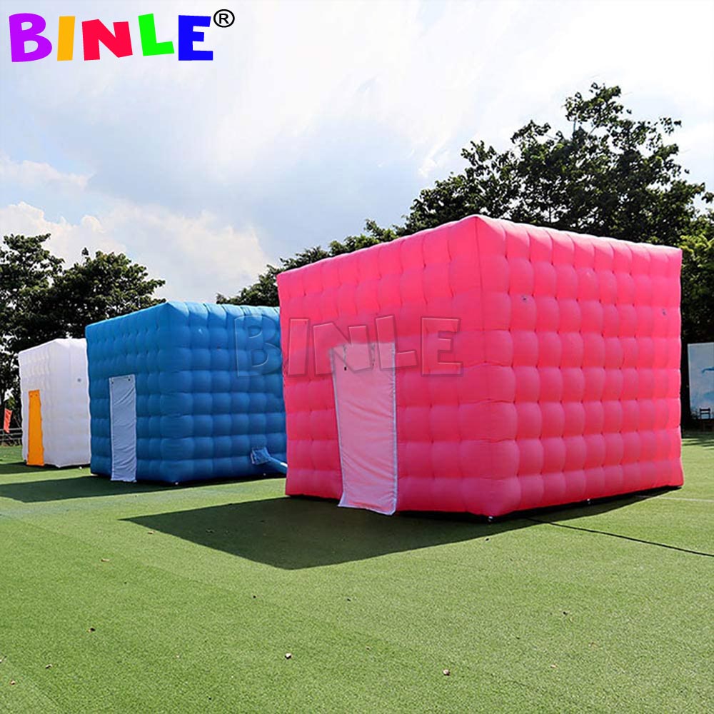 Popular Fashion Outdoor Inflatable Cube Tent,Colorful Square Trade Show Kiosk Marquee for Party Wedding Exhibition